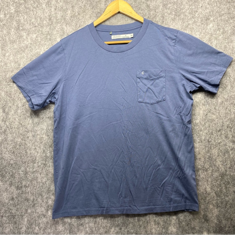 Criquet Mens Blue Short Sleeve Crew Neck T-Shirt Size M